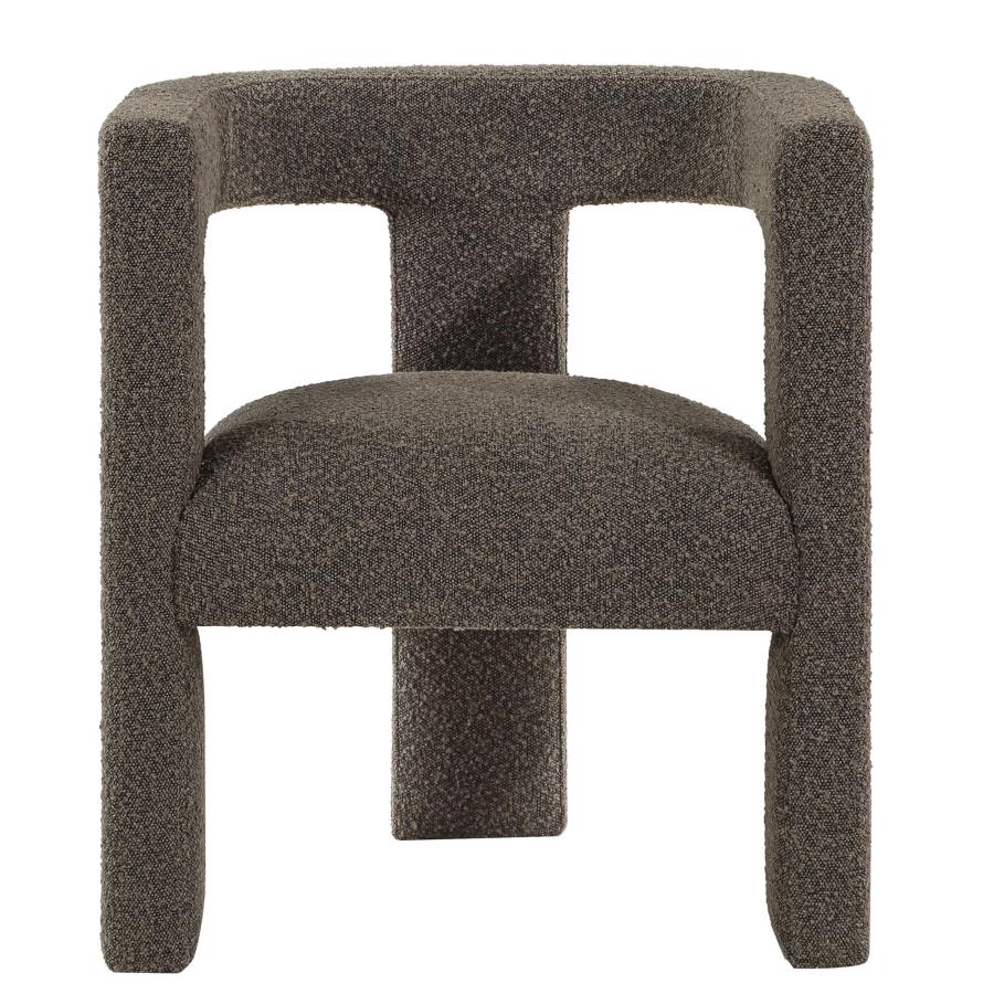 (image for) Petra Boucle Upholstered Accent Side Chair Chocolate Brown