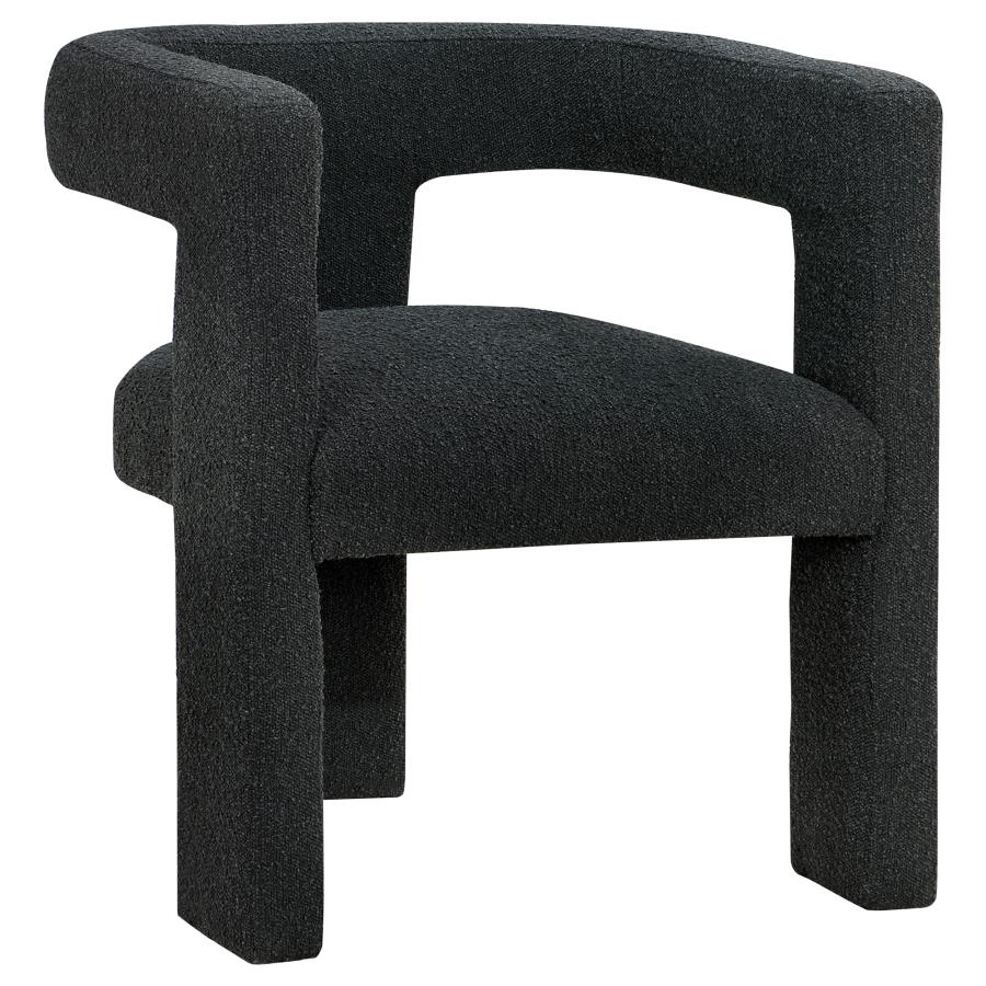 (image for) Petra Boucle Upholstered Accent Side Chair Black