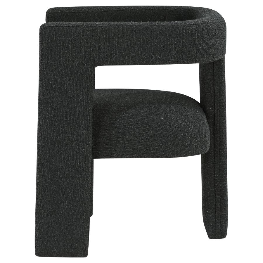 (image for) Petra Boucle Upholstered Accent Side Chair Black