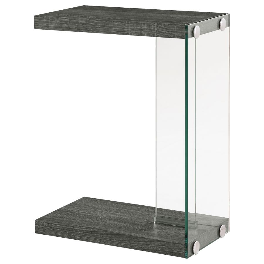 (image for) Colby Engineered Wood C-Shaped Side Table Weathered Grey