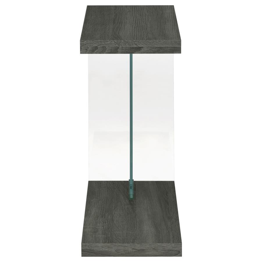 (image for) Colby Engineered Wood C-Shaped Side Table Weathered Grey