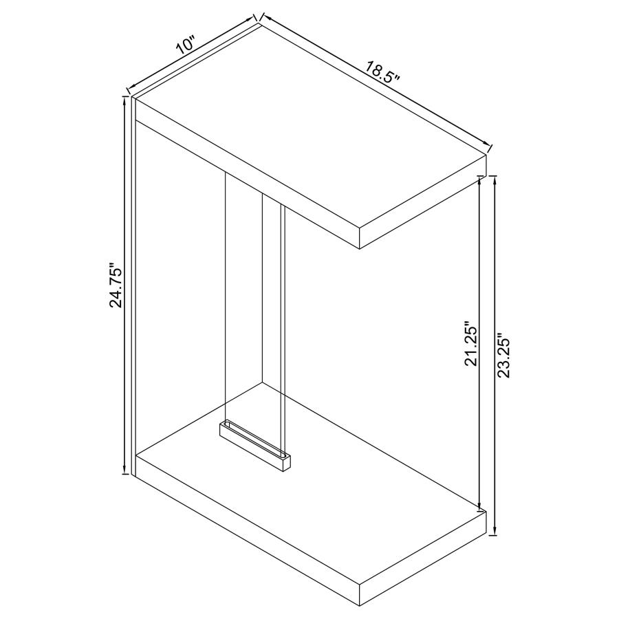 (image for) Colby Engineered Wood C-Shaped Side Table Weathered Grey