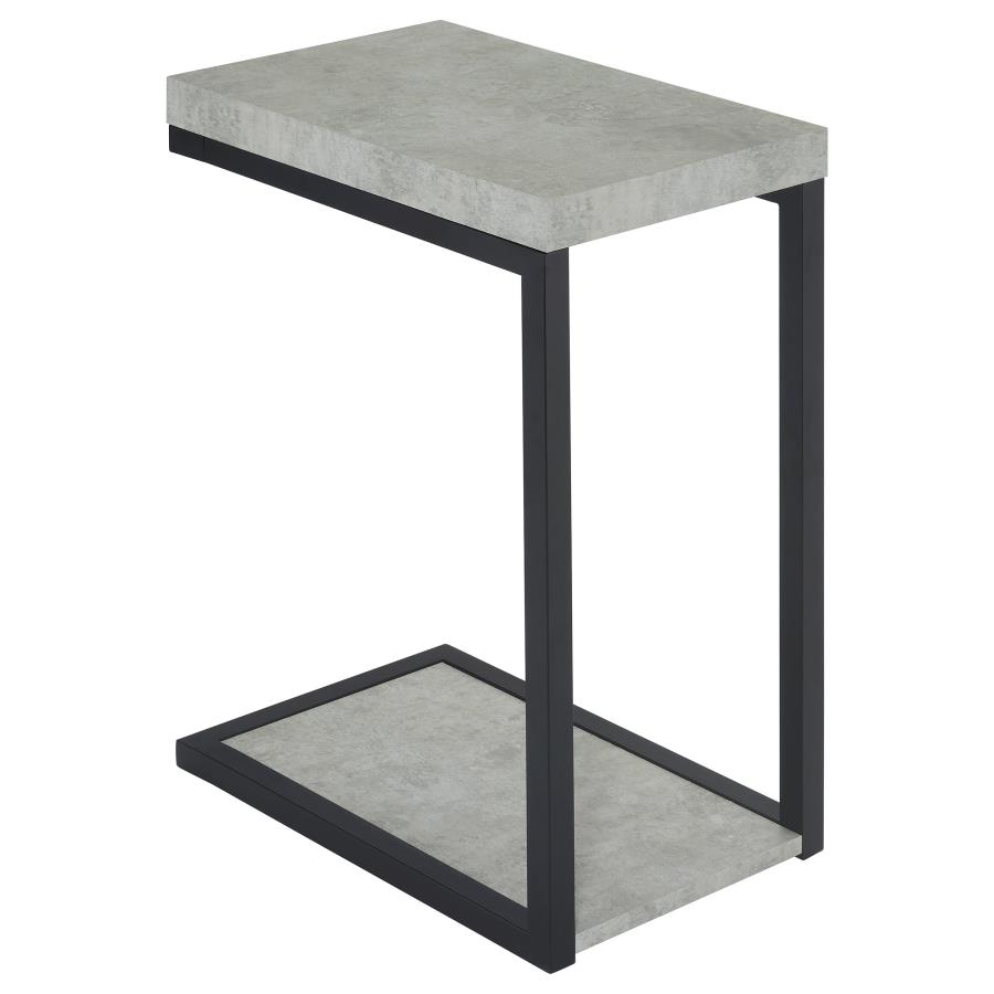 (image for) Beck Engineered Wood C-Shape Sofa Side Table Cement