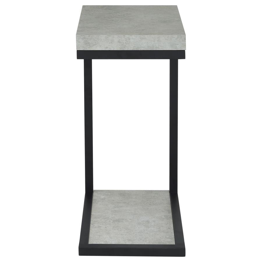 (image for) Beck Engineered Wood C-Shape Sofa Side Table Cement