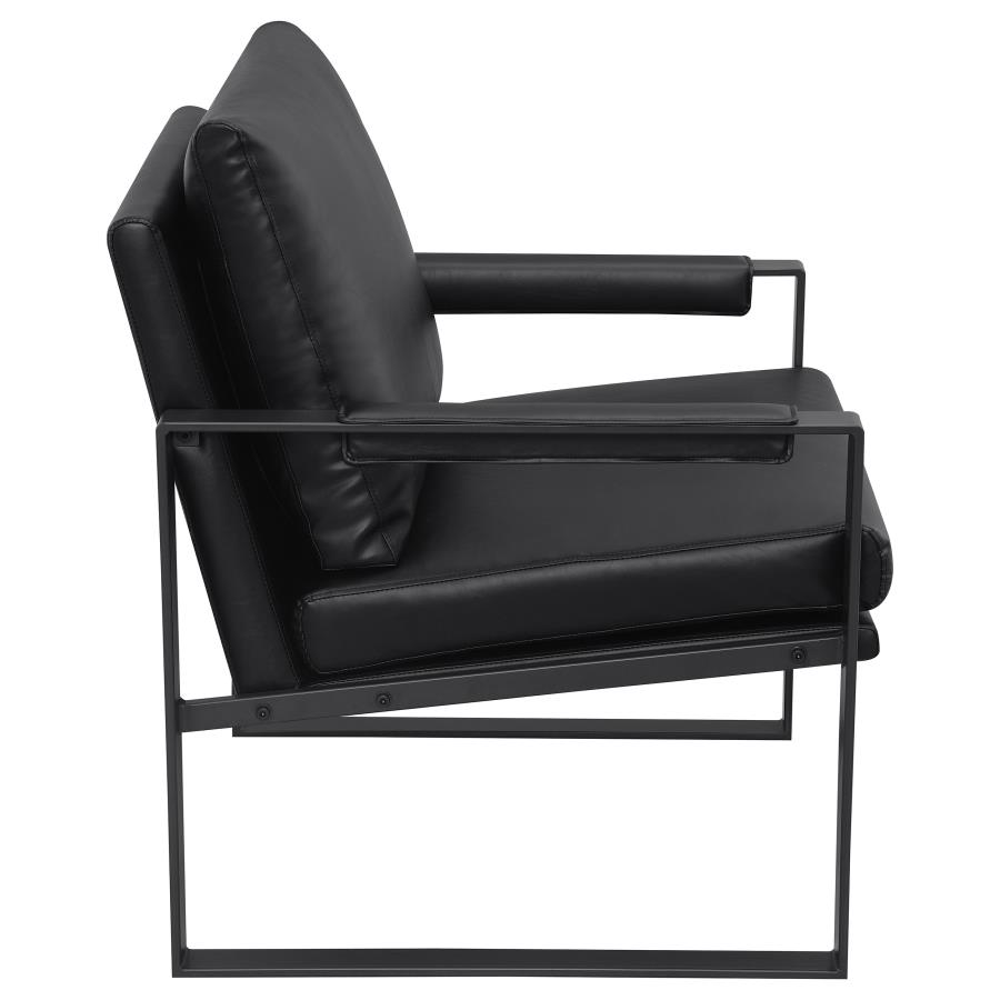 (image for) Rosalind Upholstered Track Arm Accent Chair Black