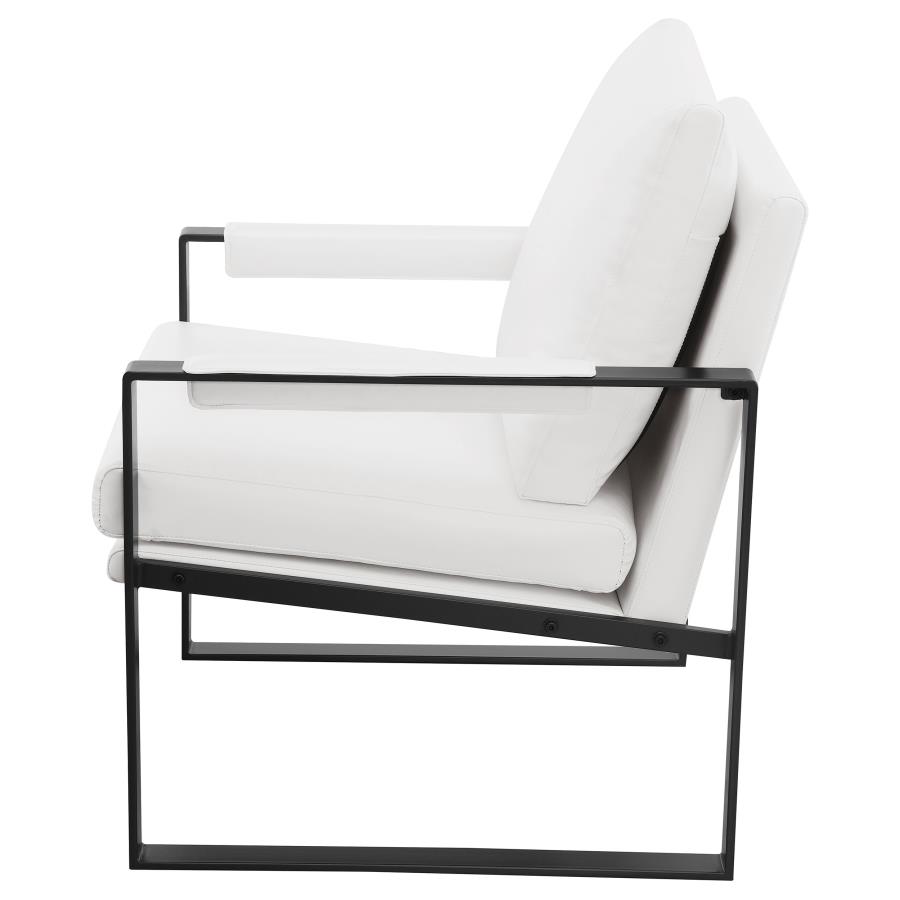 (image for) Rosalind Upholstered Track Arm Accent Chair White