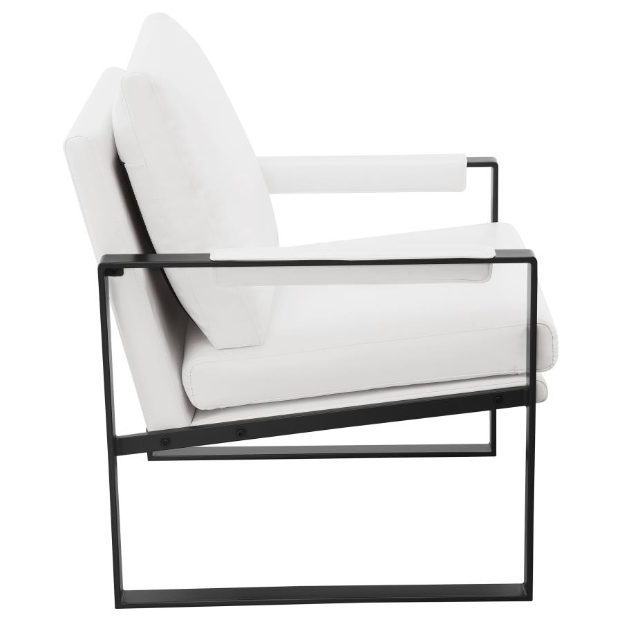 (image for) Rosalind Upholstered Track Arm Accent Chair White