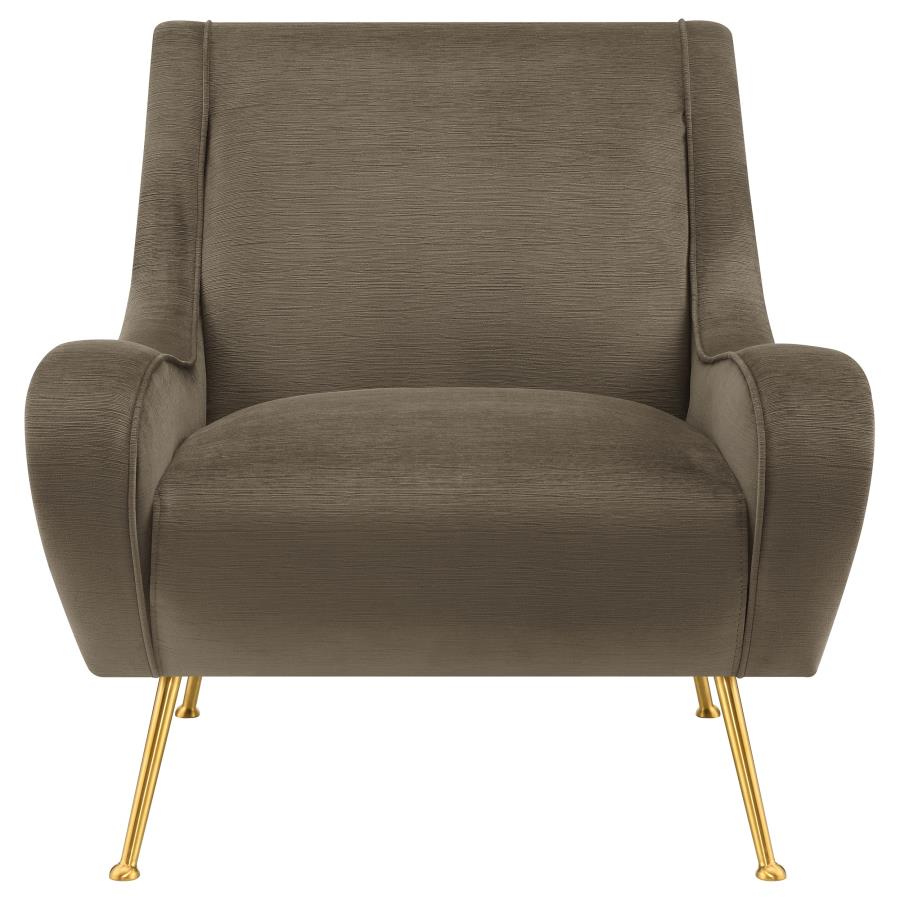 (image for) Ricci Upholstered Saddle Arm Accent Chair Truffle