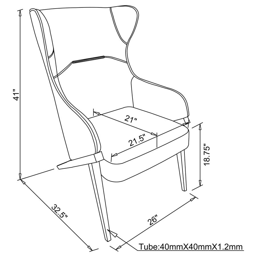 (image for) Walker Upholstered high Wingback Accent Chair Slate