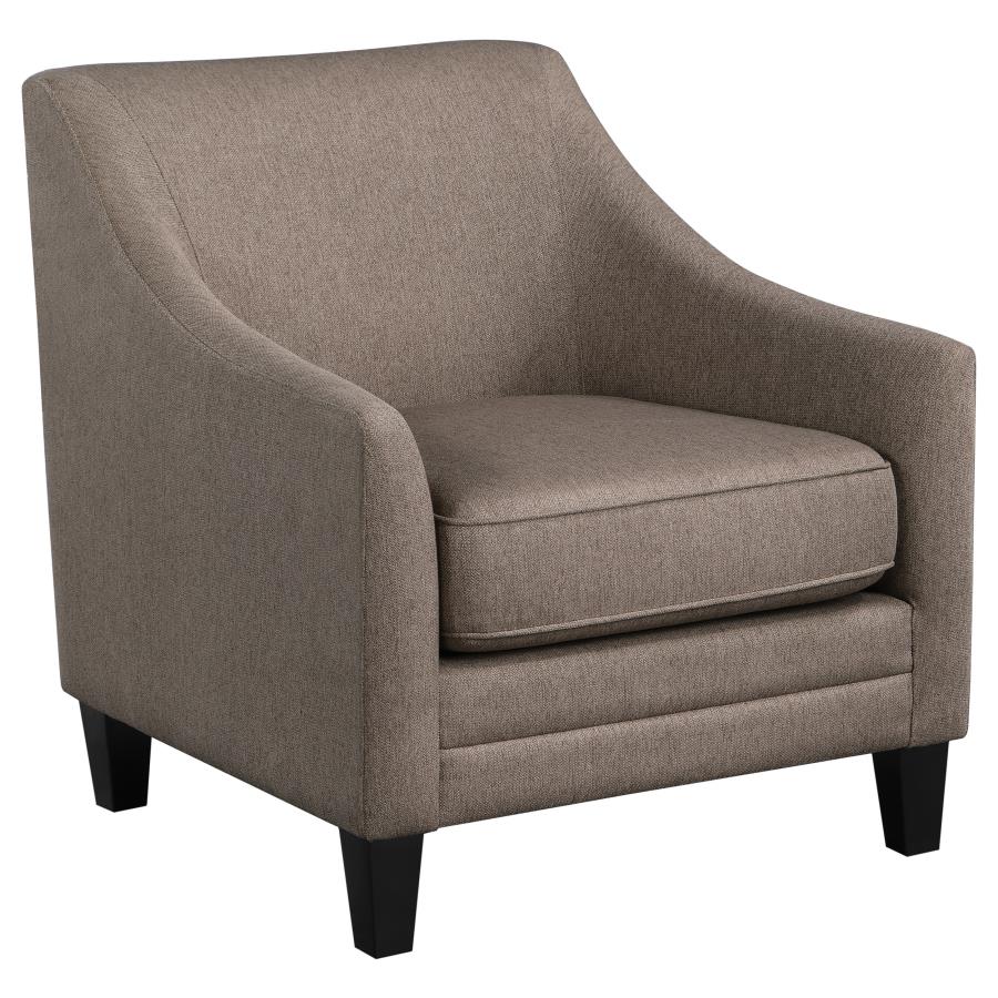 (image for) Liam Upholstered Sloped Arm Accent Club Chair Camel - Click Image to Close