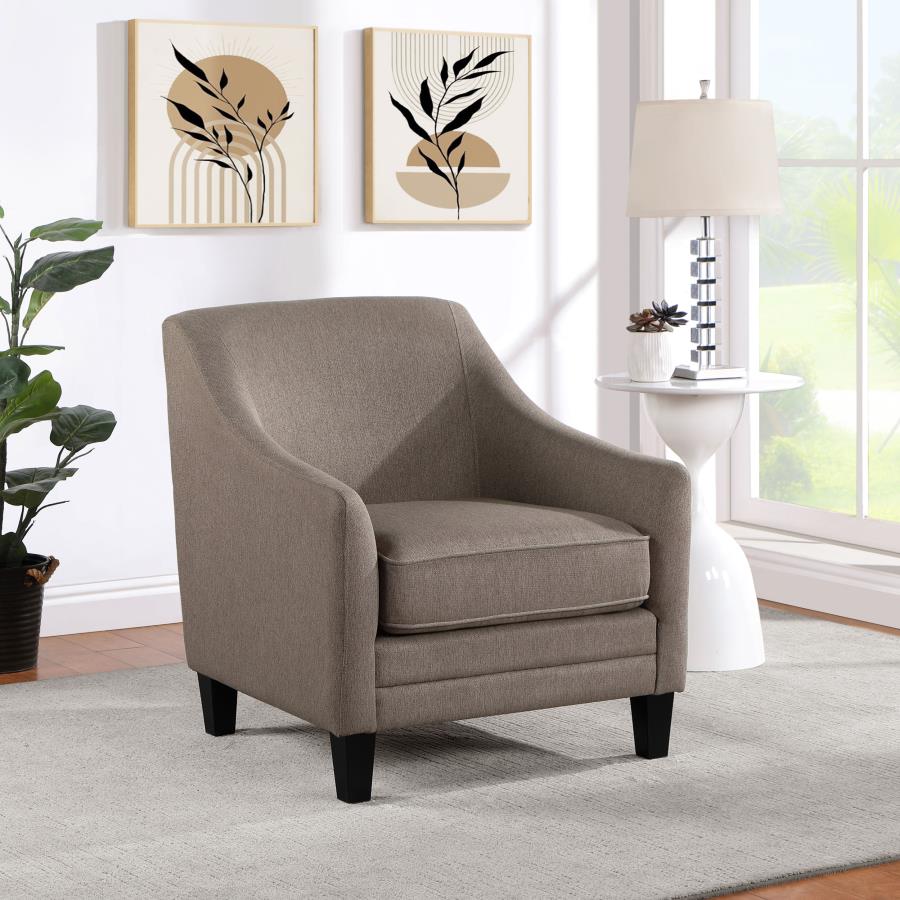 (image for) Liam Upholstered Sloped Arm Accent Club Chair Camel