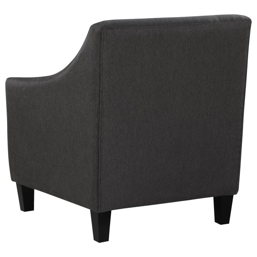 (image for) Liam Upholstered Sloped Arm Accent Club Chair Barely Black