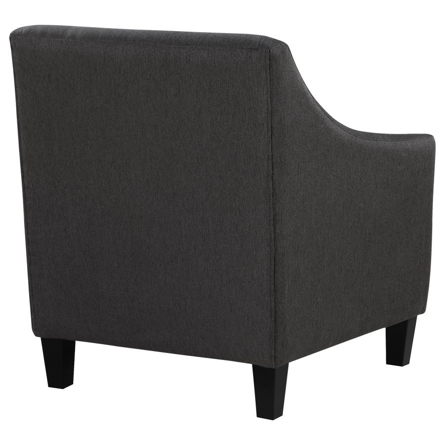 (image for) Liam Upholstered Sloped Arm Accent Club Chair Barely Black