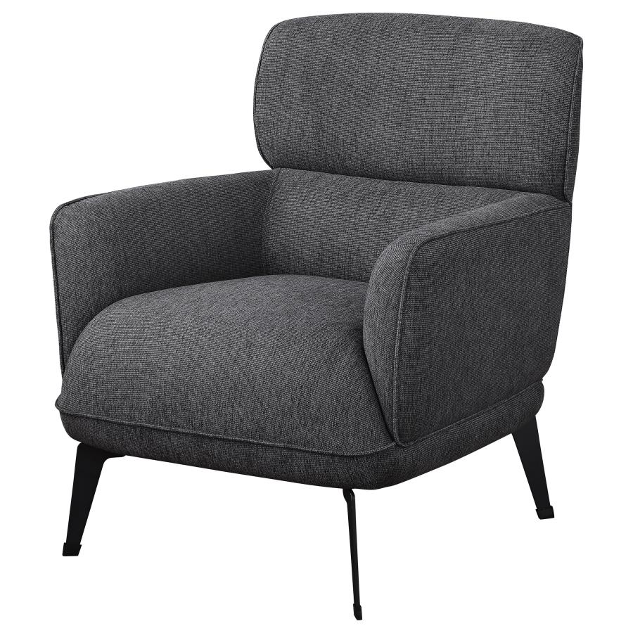 (image for) Andrea Upholstered Crecent Arm Accent Chair Grey