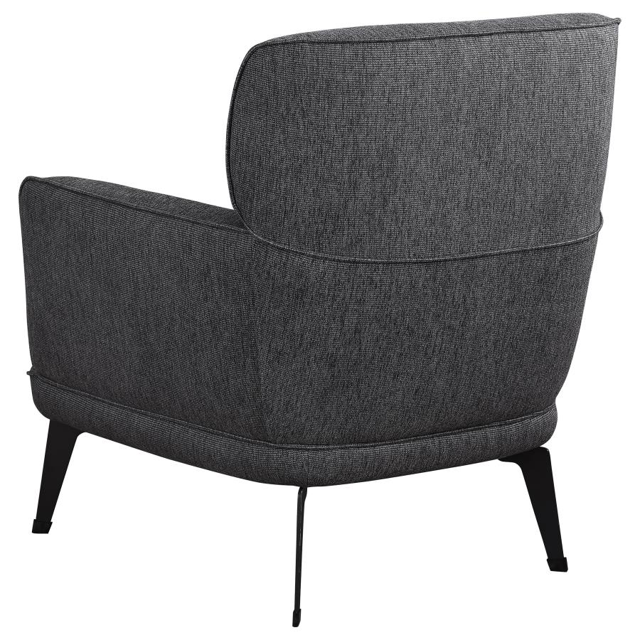 (image for) Andrea Upholstered Crecent Arm Accent Chair Grey