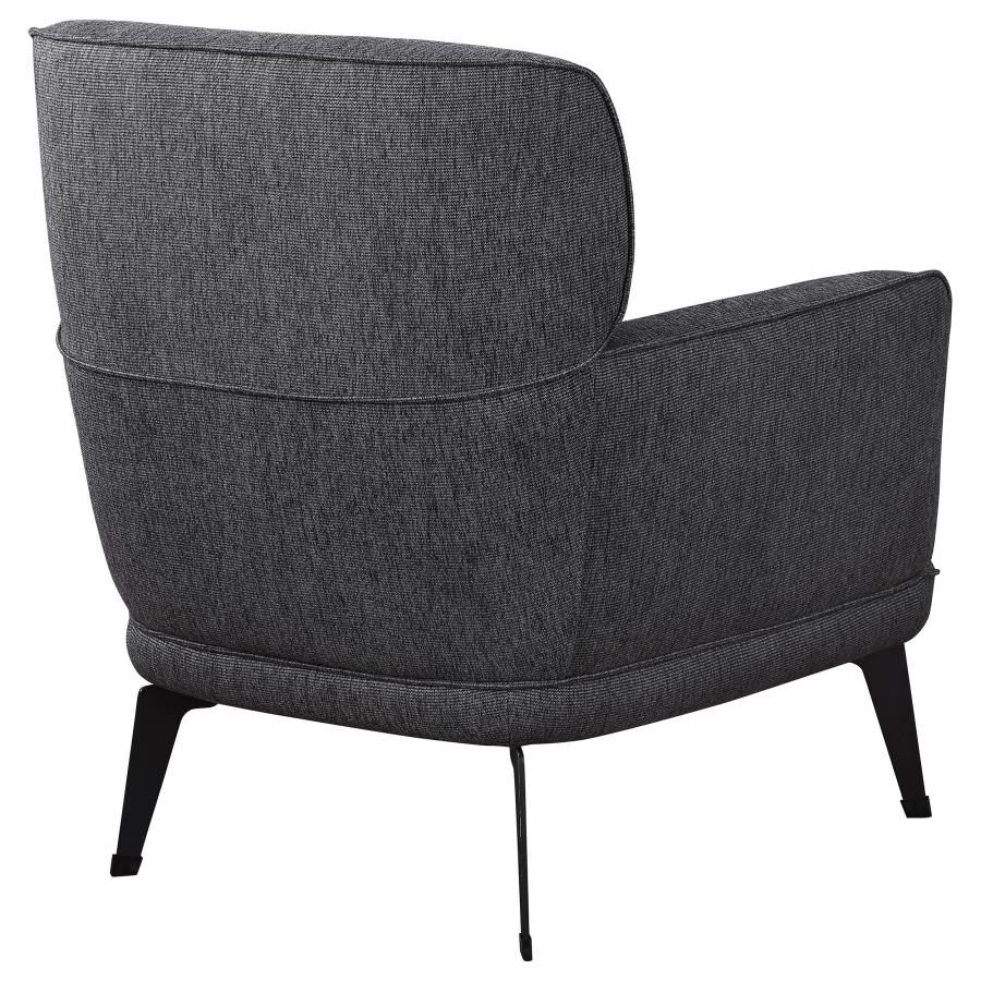 (image for) Andrea Upholstered Crecent Arm Accent Chair Grey