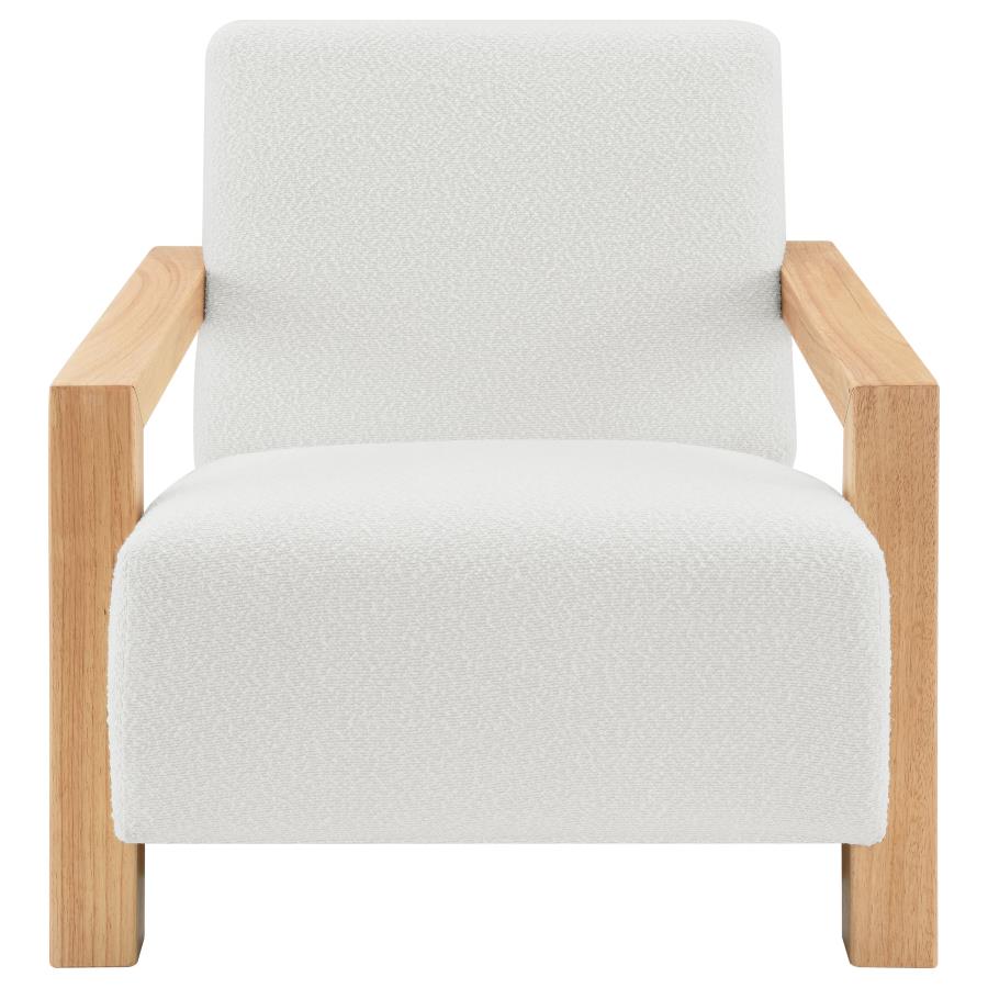 (image for) Fitzroy Boucle Upholstered Accent Arm Chair Ivory