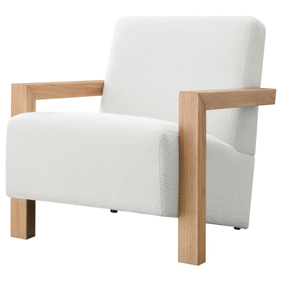 (image for) Fitzroy Boucle Upholstered Accent Arm Chair Ivory