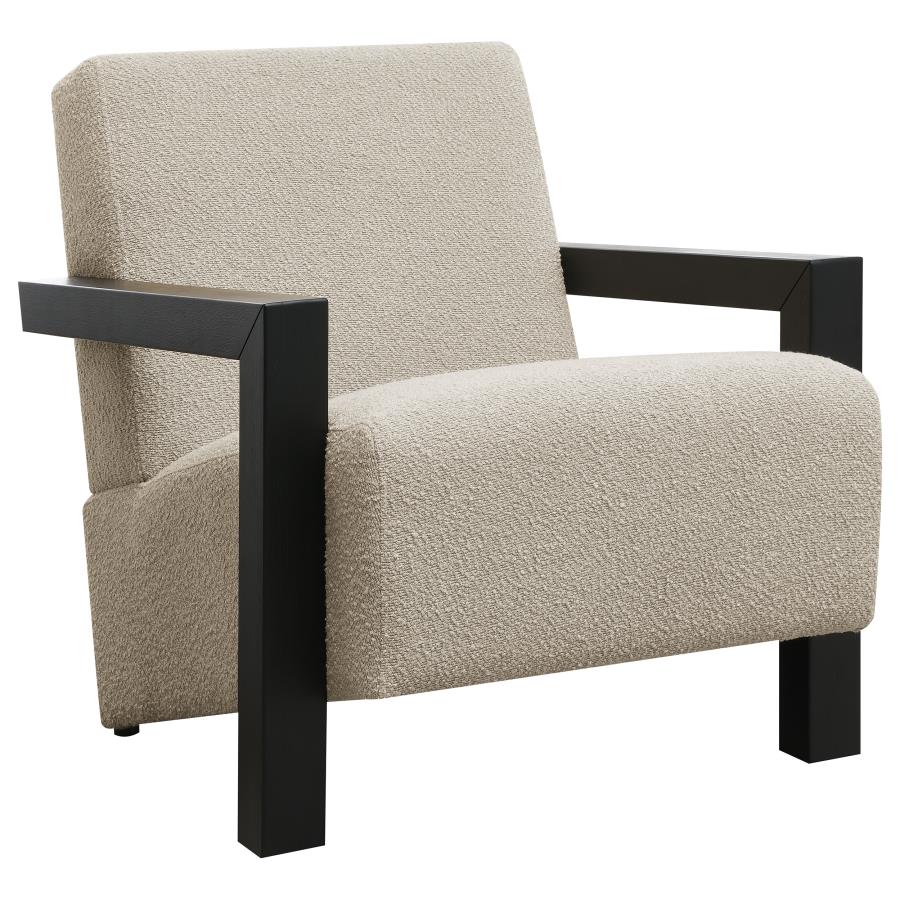 (image for) Fitzroy Boucle Upholstered Accent Arm Chair Latte