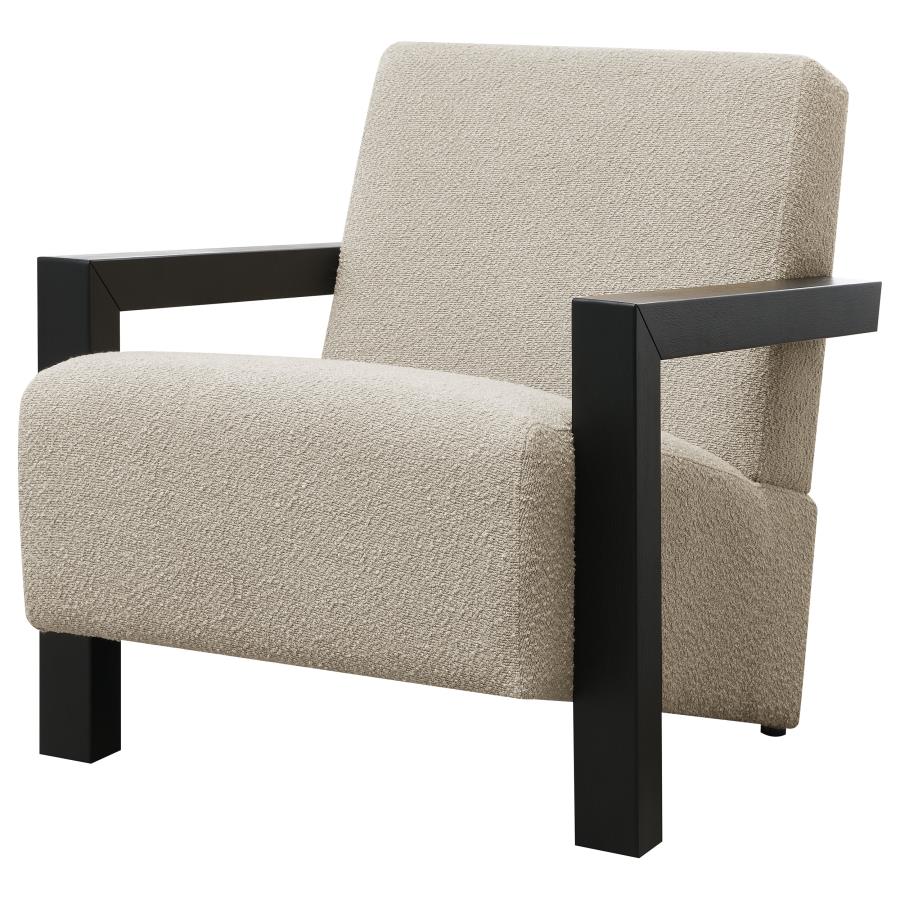 (image for) Fitzroy Boucle Upholstered Accent Arm Chair Latte