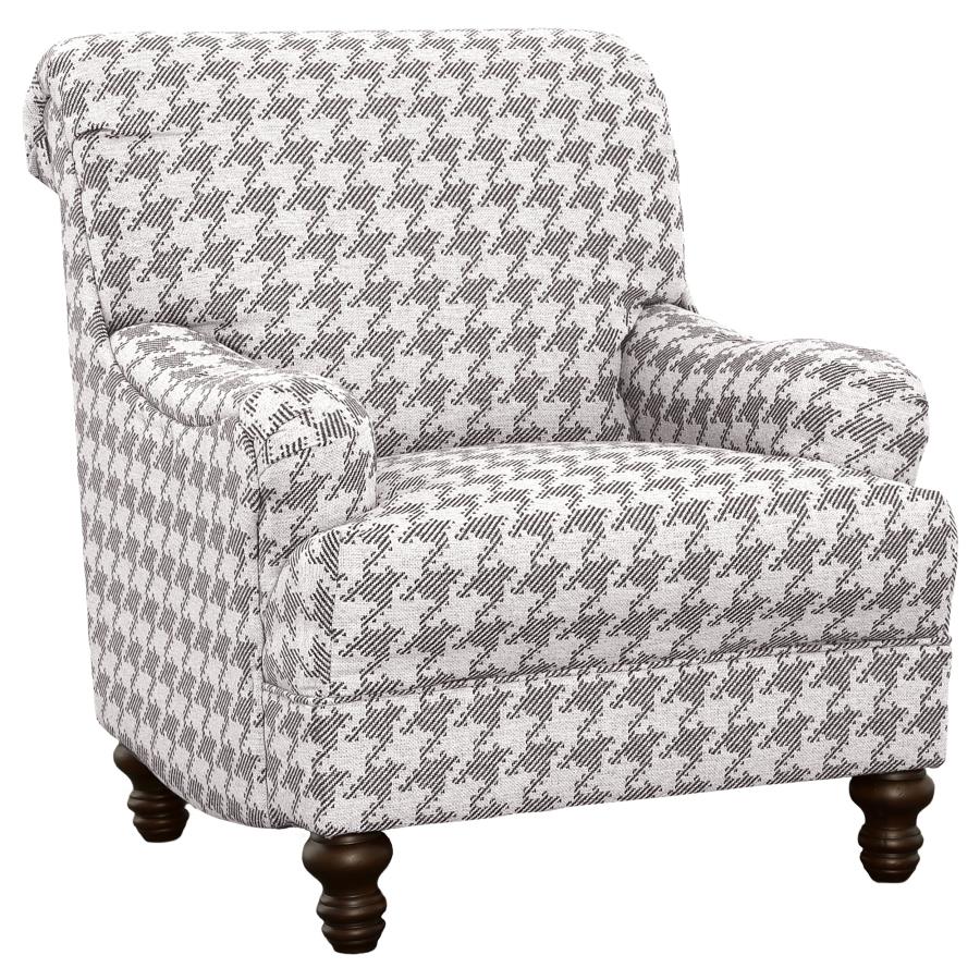 (image for) Glenn Upholstered English Arm Accent Chair Grey