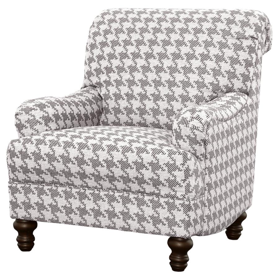 (image for) Glenn Upholstered English Arm Accent Chair Grey