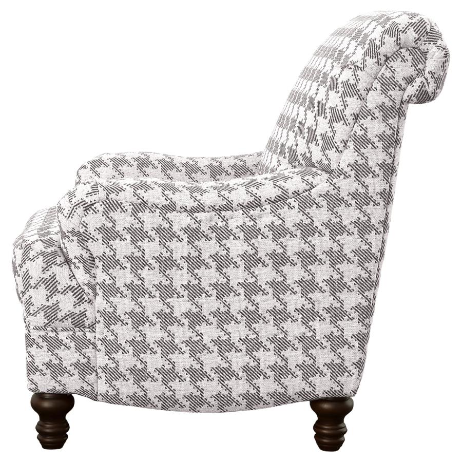 (image for) Glenn Upholstered English Arm Accent Chair Grey