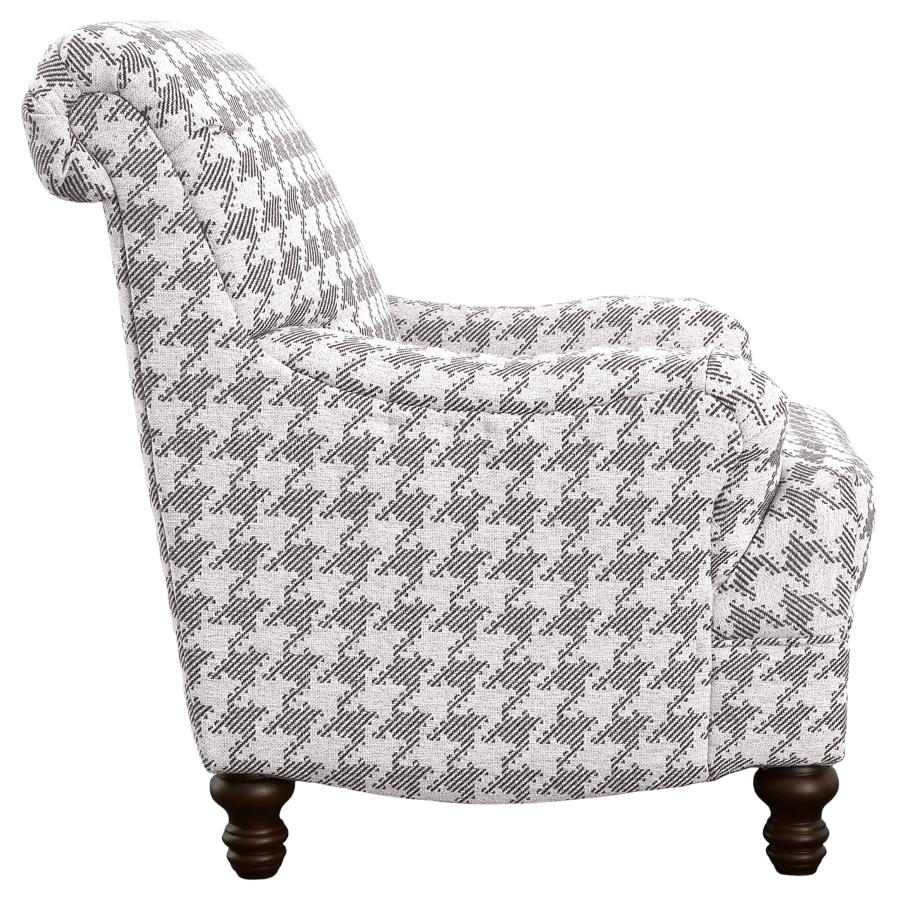 (image for) Glenn Upholstered English Arm Accent Chair Grey