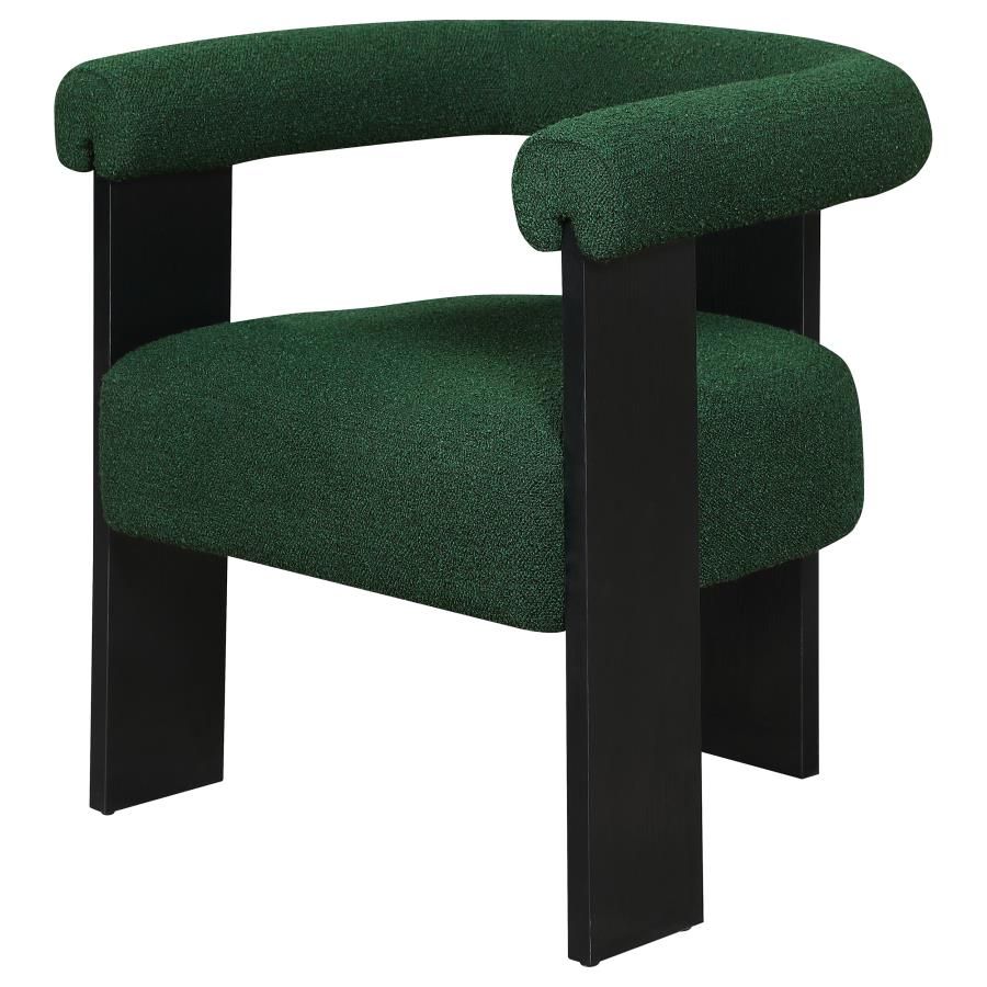 (image for) Ramona Boucle Upholstered Accent Side Chair Green