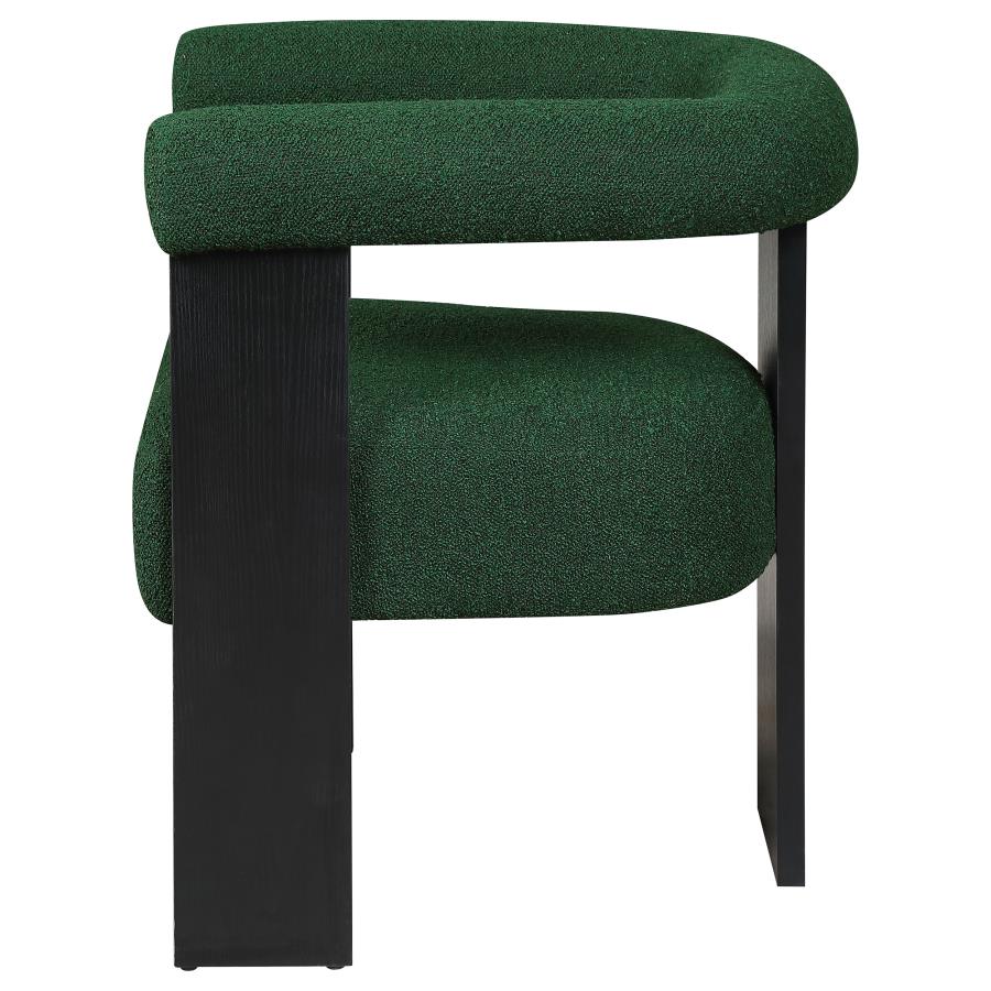 (image for) Ramona Boucle Upholstered Accent Side Chair Green