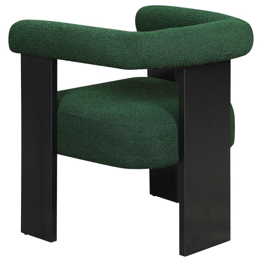 (image for) Ramona Boucle Upholstered Accent Side Chair Green