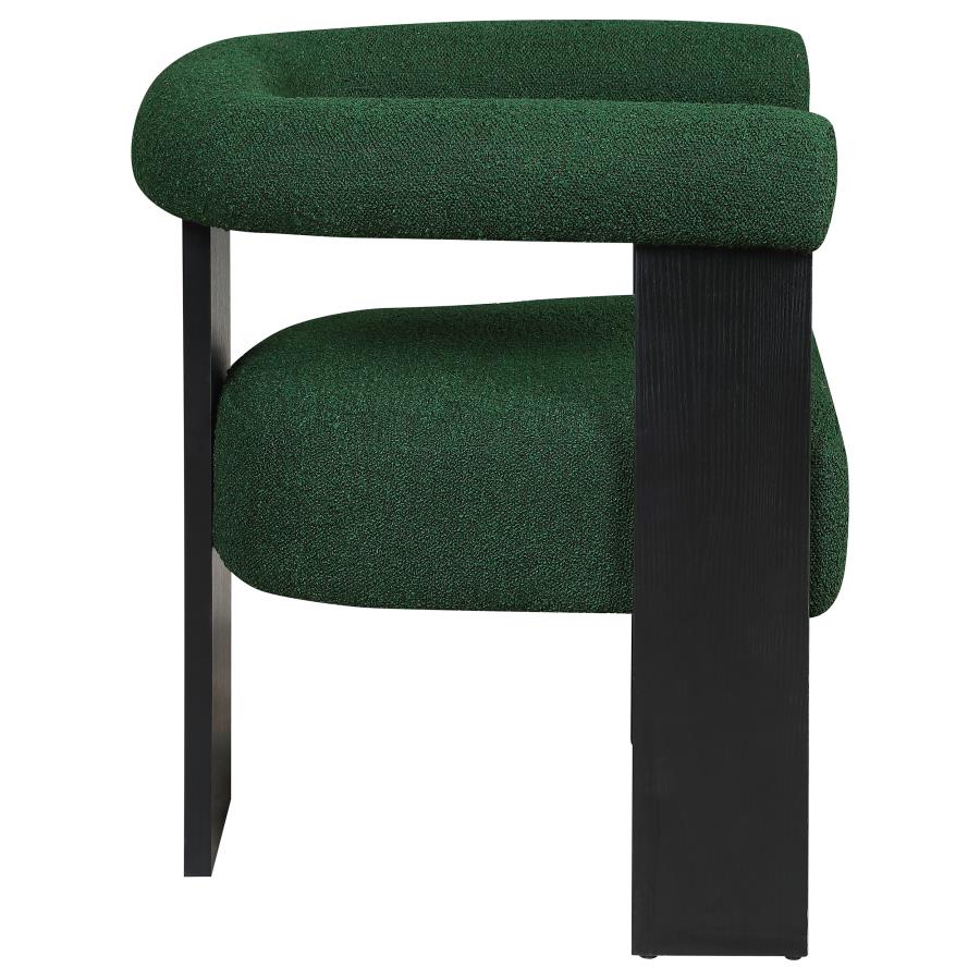 (image for) Ramona Boucle Upholstered Accent Side Chair Green