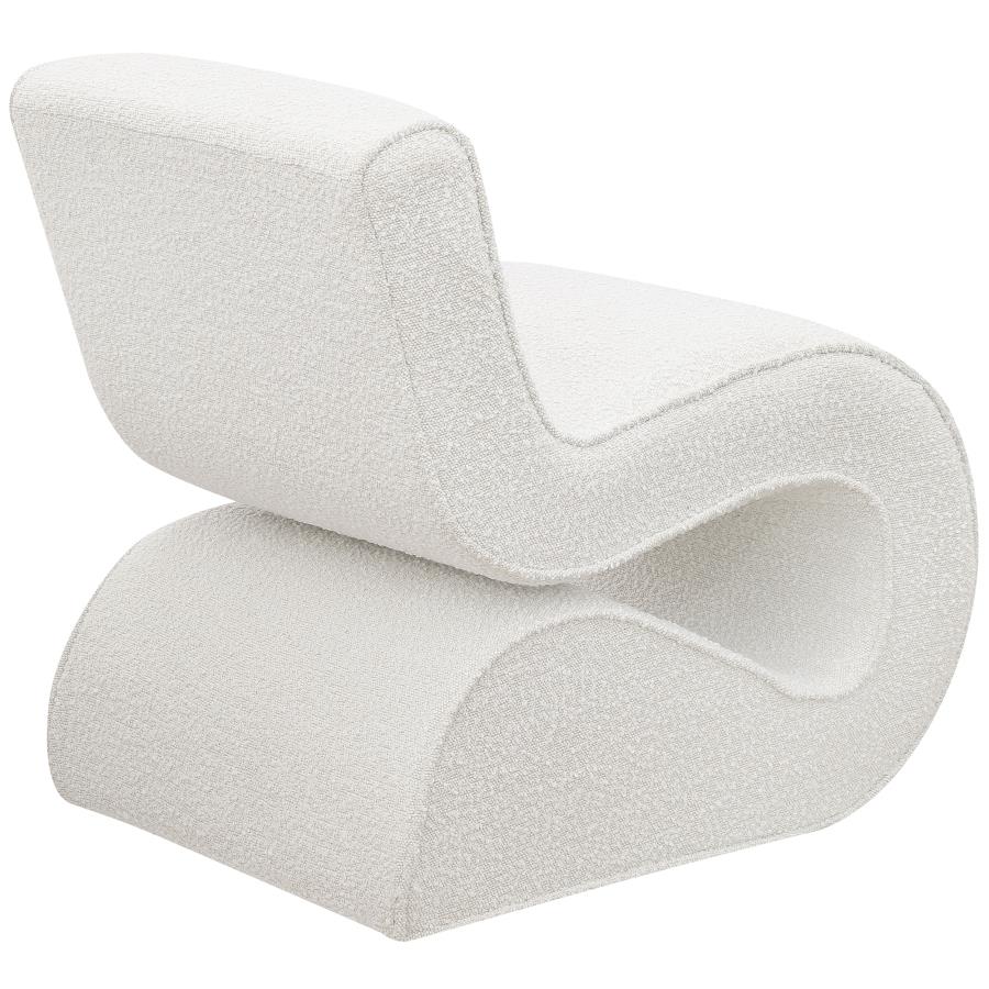 (image for) Ronea Boucle Upholstered Armless Curved Chair Cream