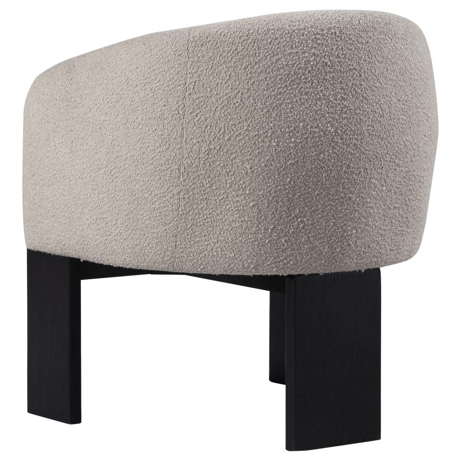 (image for) Valdez Boucle Upholstered Barrel Back Accent Chair Beige