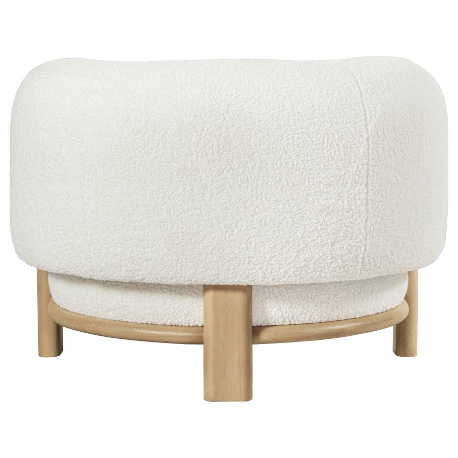 (image for) Lawler Upholstered Barrel Back Accent Chair Ivory