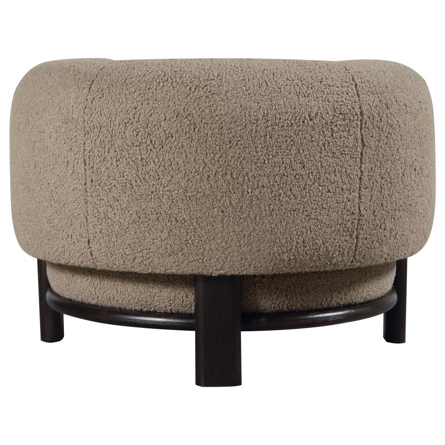 (image for) Lawler Upholstered Barrel Back Accent Chair Mushroom