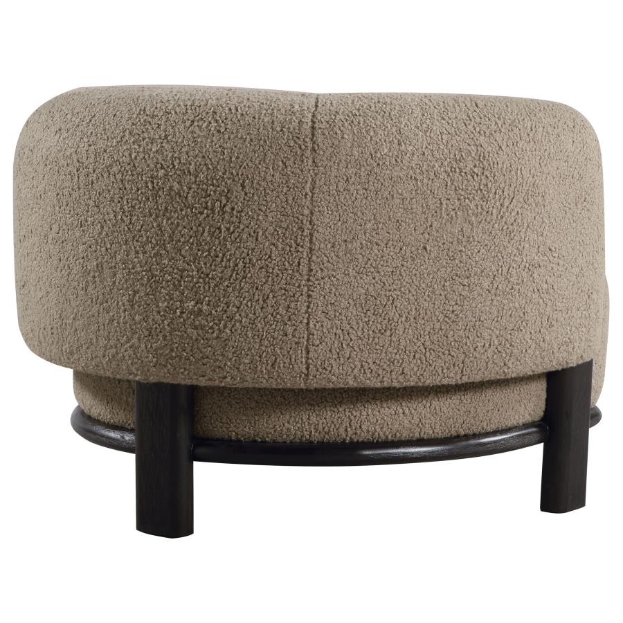 (image for) Lawler Upholstered Barrel Back Accent Chair Mushroom