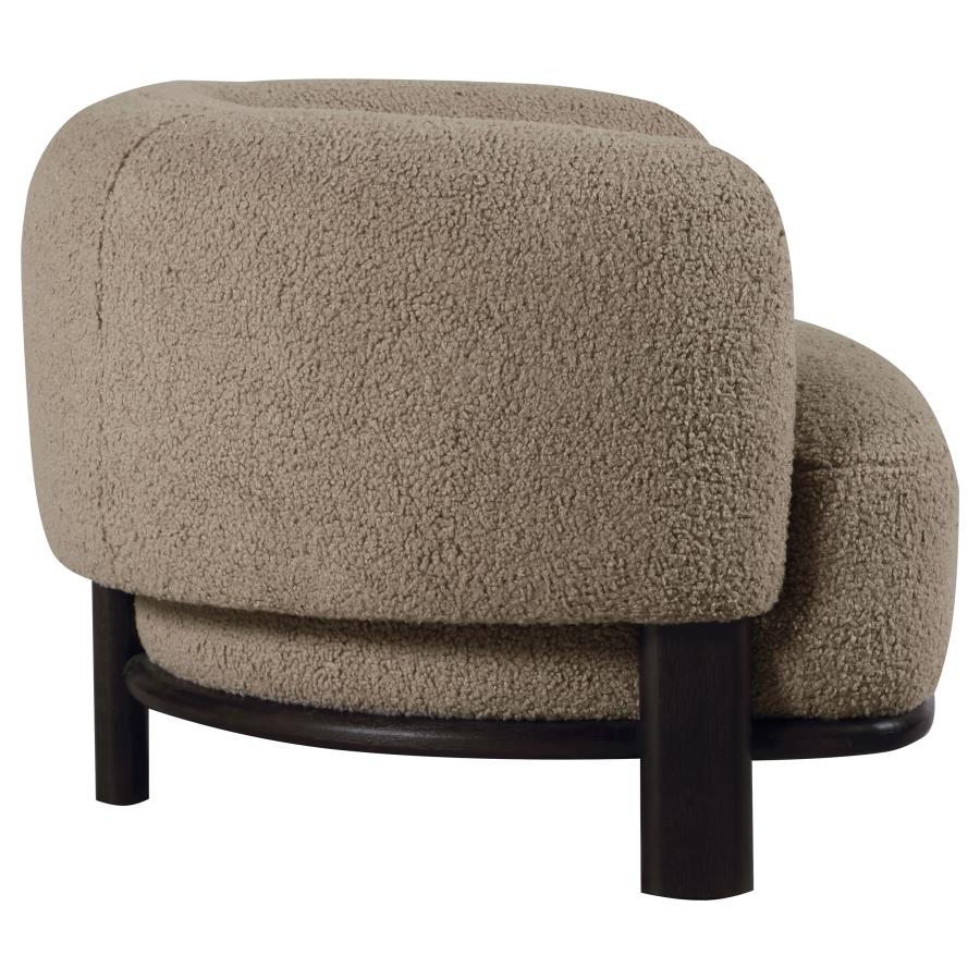 (image for) Lawler Upholstered Barrel Back Accent Chair Mushroom