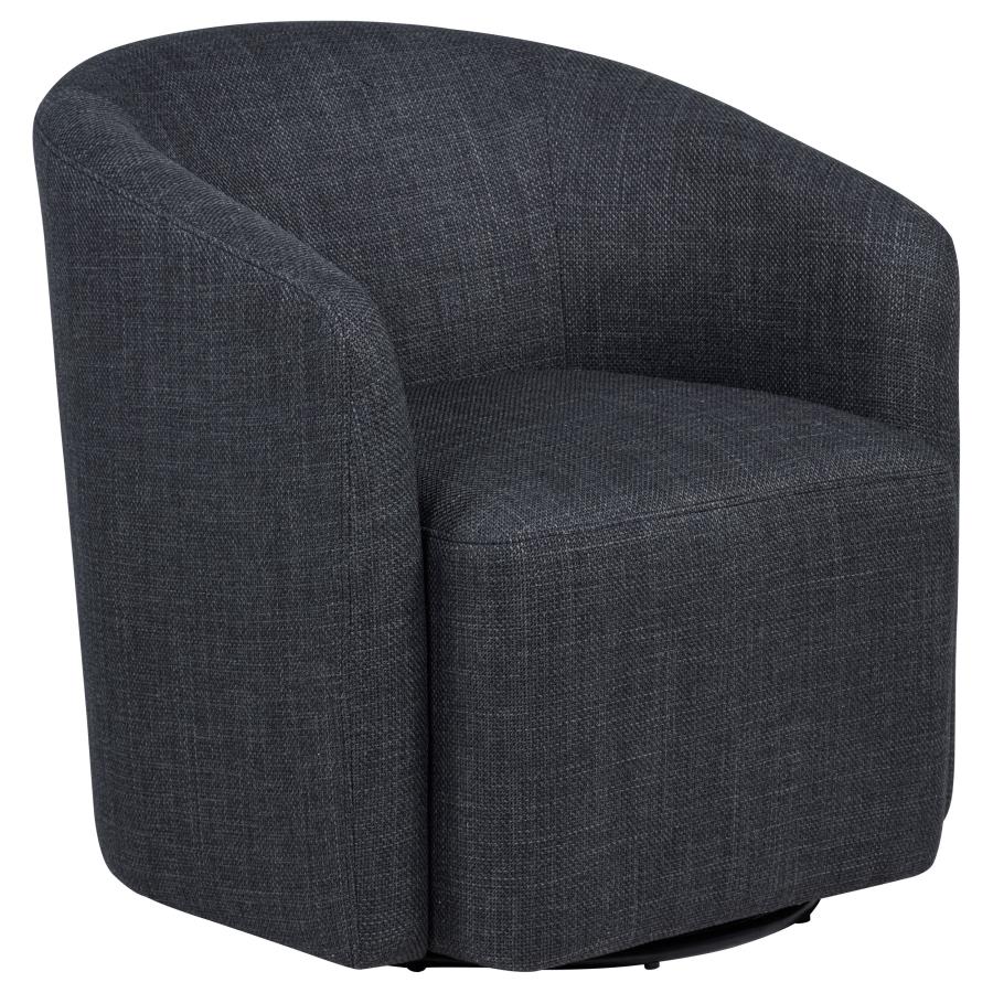 (image for) Mossbrook Fabric Upholstered Swivel Accent Chair Anthracite