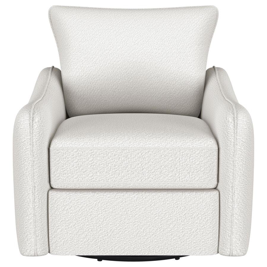 (image for) Madia Upholstered Sloped Arm Swivel Glider Chair Vanilla