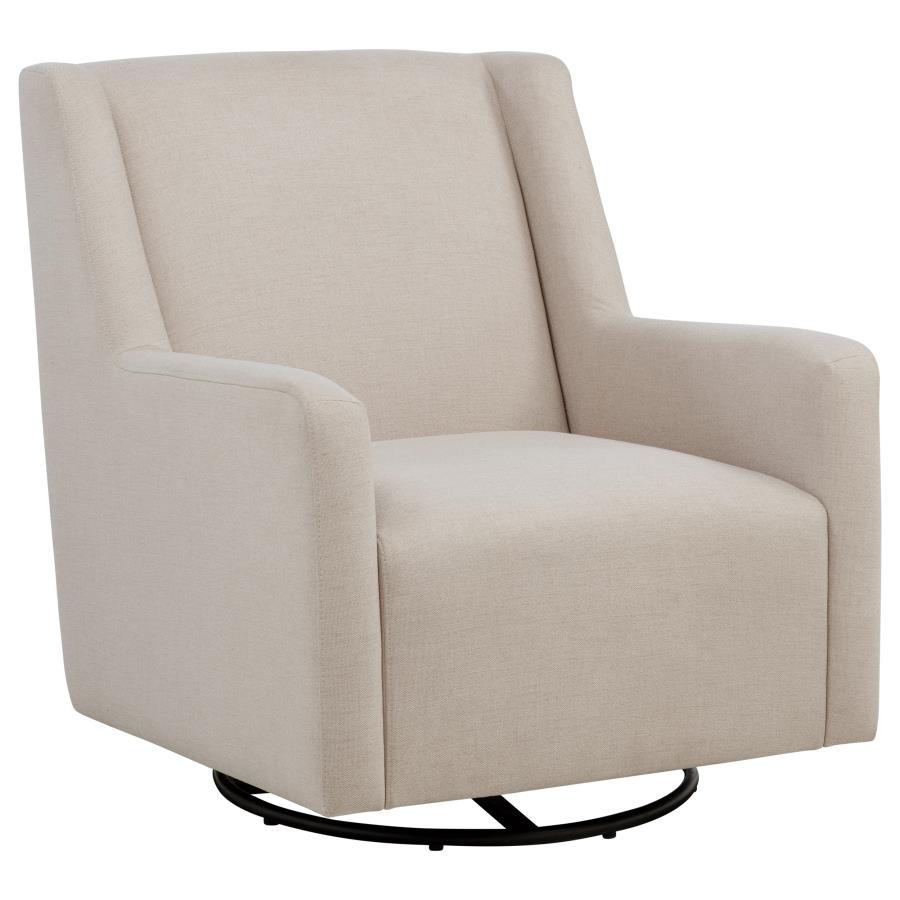 (image for) Sorrel Fabric Upholstered Swivel Glider Arm Chair Latte