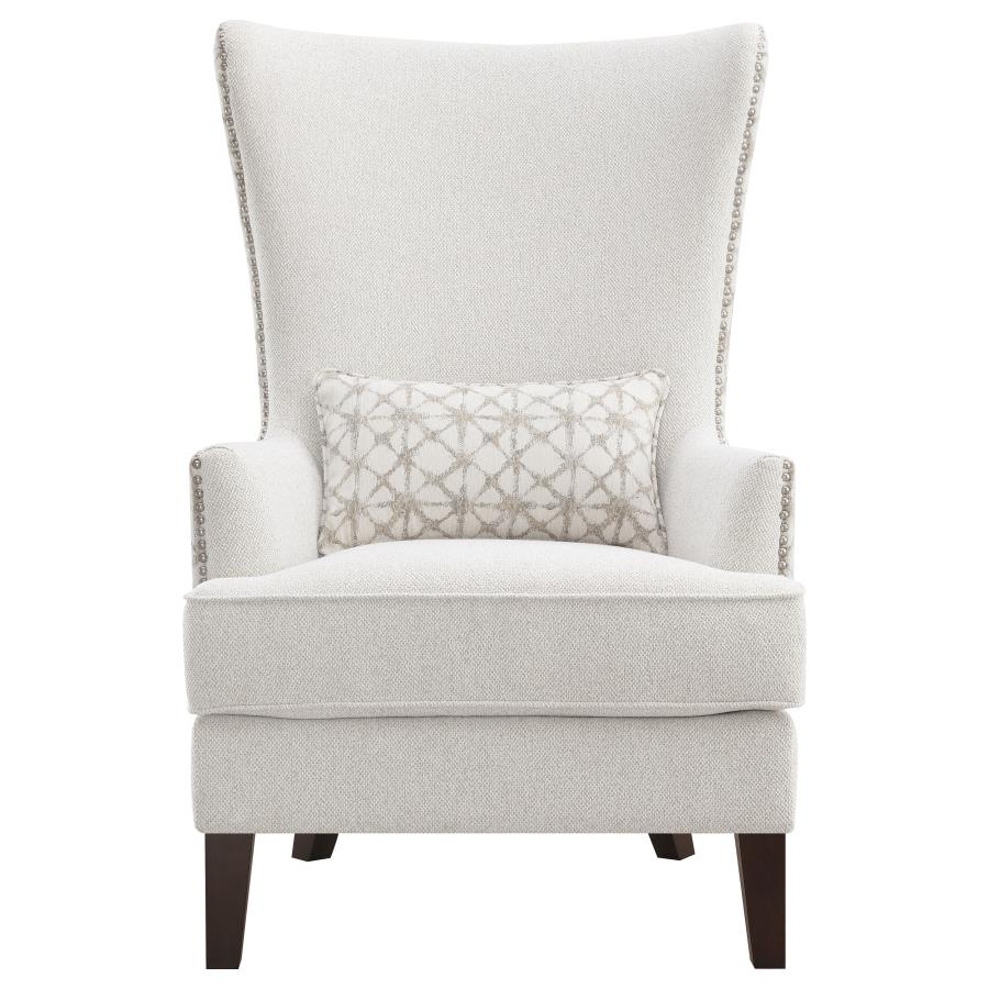 (image for) Pippin Upholstered High Wingback Accent Chair Latte