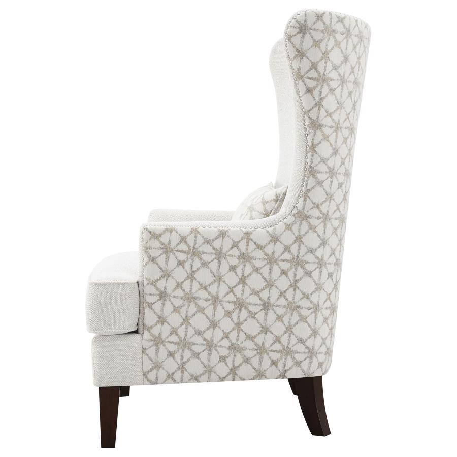 (image for) Pippin Upholstered High Wingback Accent Chair Latte