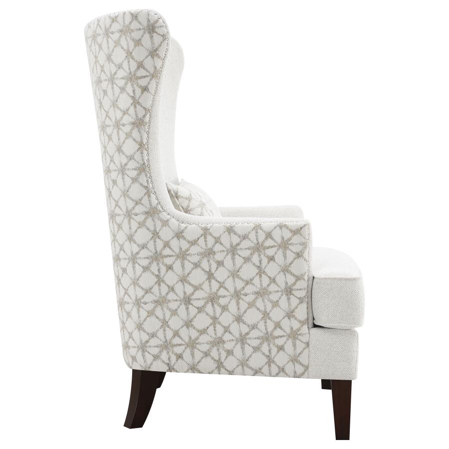 (image for) Pippin Upholstered High Wingback Accent Chair Latte