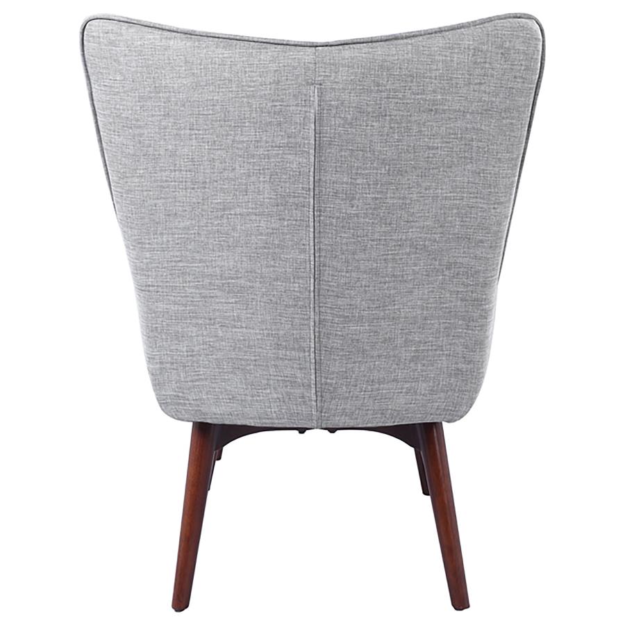 (image for) Willow Upholstered Accent Chair with Ottoman Grey and Brown