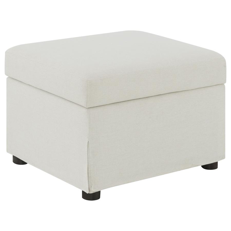 (image for) Winter Upholstered Hydraulic Lift Top Storage Ottoman Beige