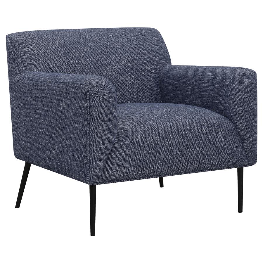 (image for) Darlene Upholstered English Arm Accent Chair Navy Blue