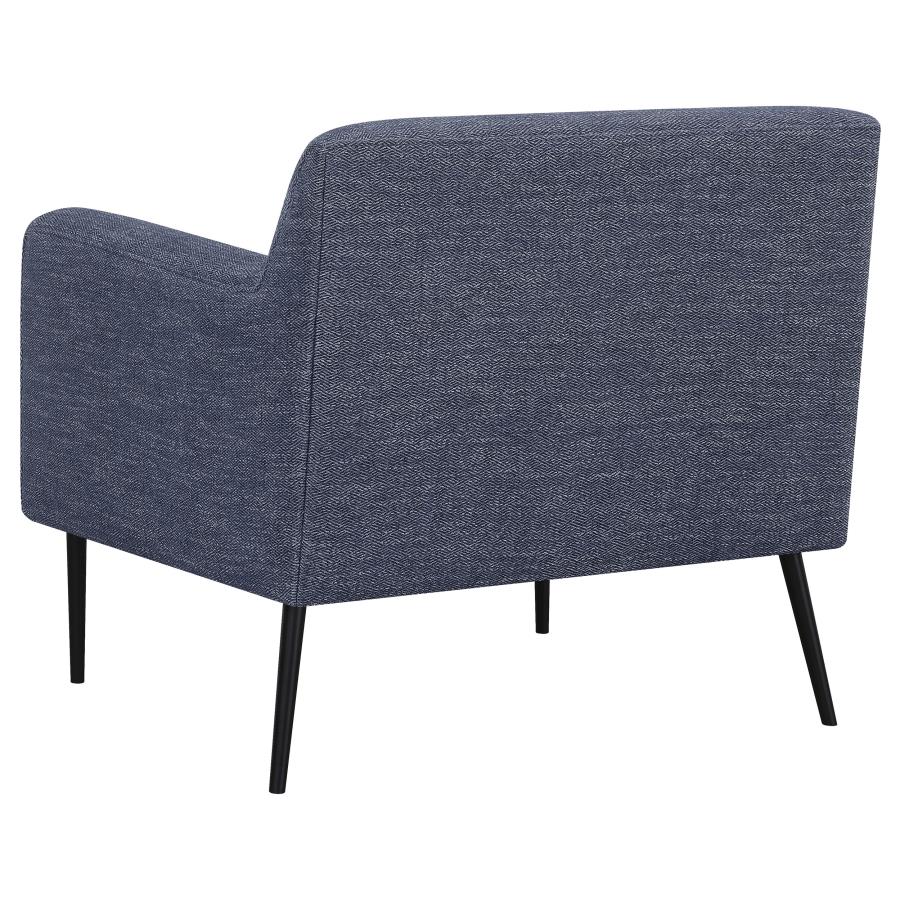 (image for) Darlene Upholstered English Arm Accent Chair Navy Blue