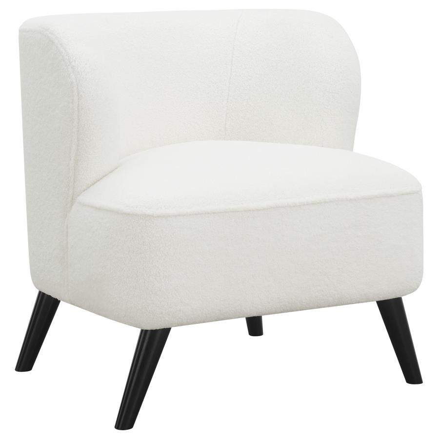 (image for) Alonzo Faux Sheepskin Upholstered Accent Chair Natural - Click Image to Close