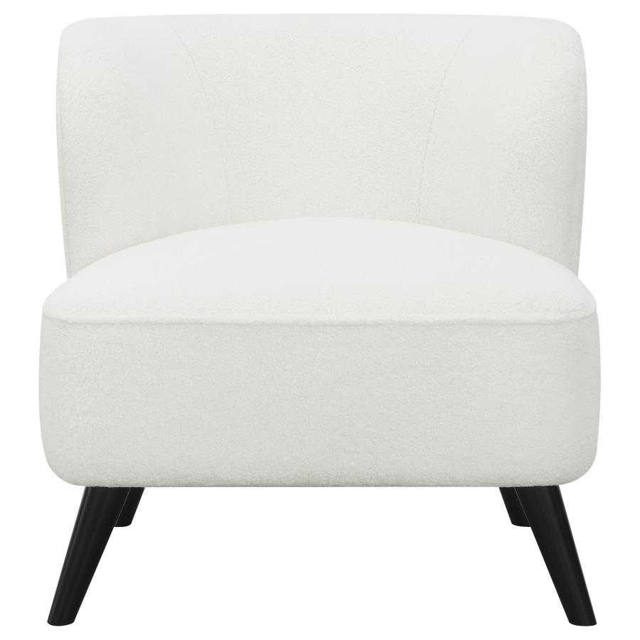 (image for) Alonzo Faux Sheepskin Upholstered Accent Chair Natural